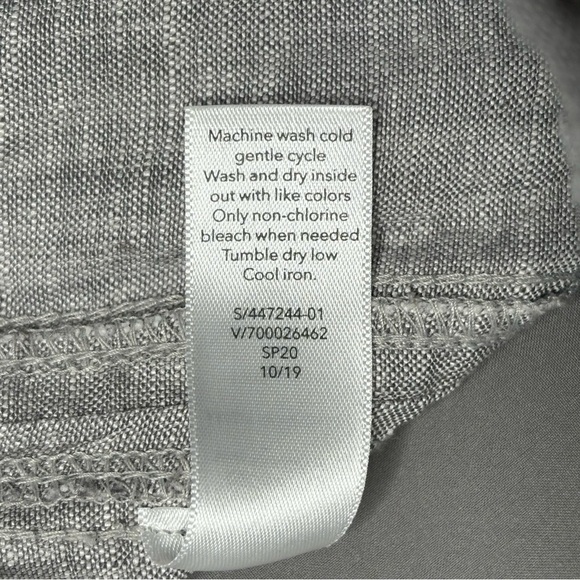 Athleta Cabo Linen Wide Leg Pant Womens Size 2 Gray Heather Lagenlook 447244-01 - Picture 13 of 13
